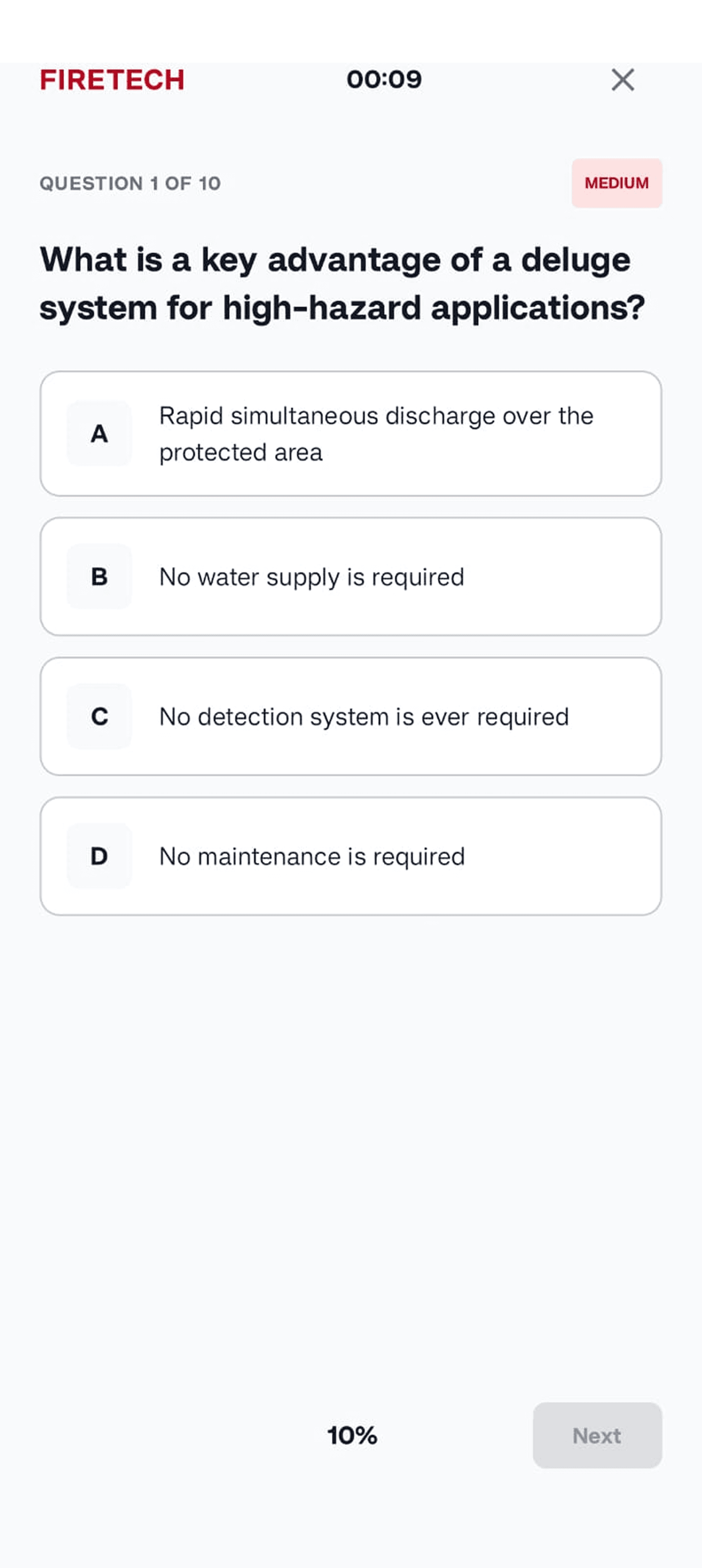 Firetech Quiz App - Interactive Question Interface